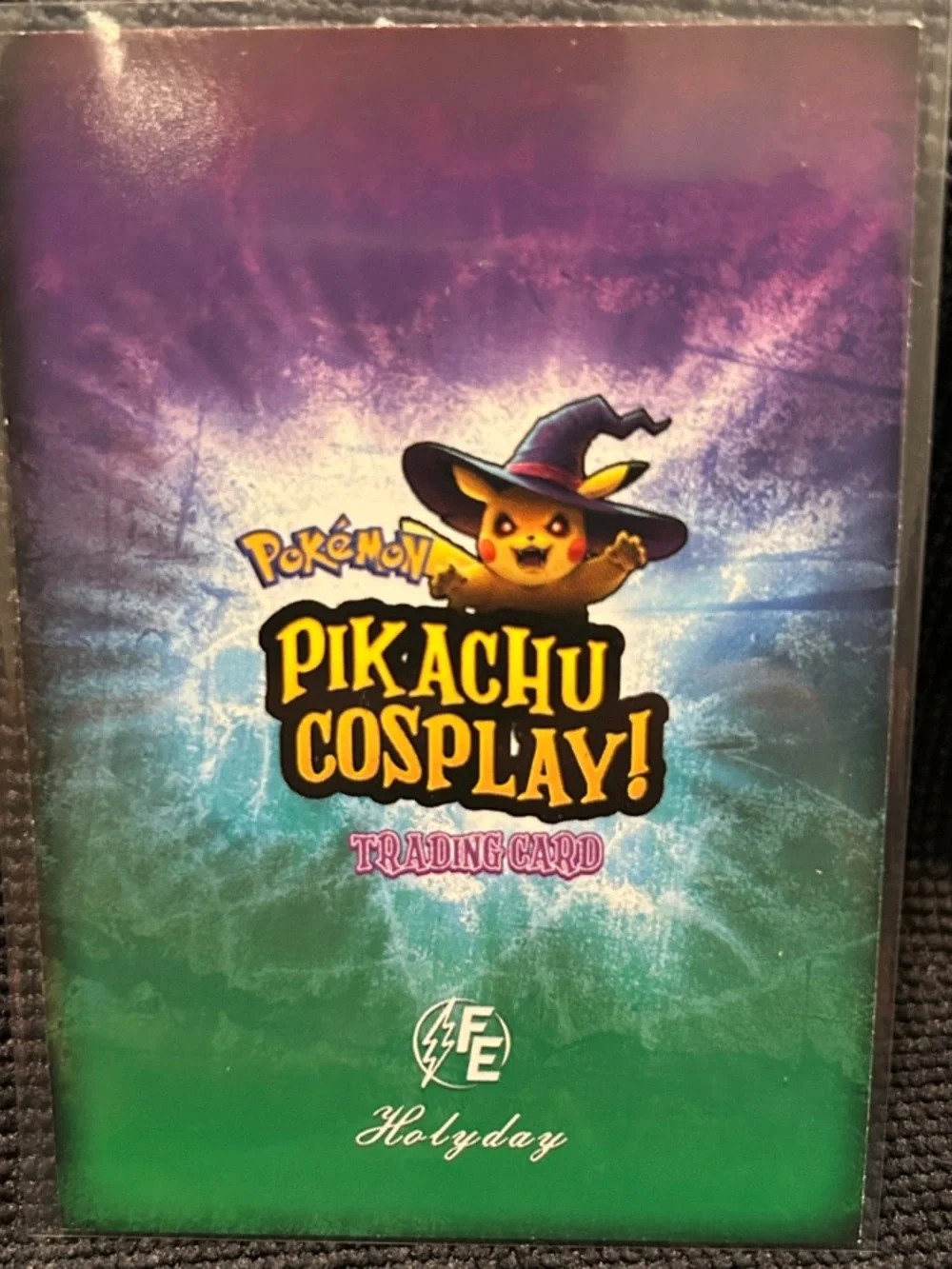 Pokemon Pikachu Cosplay Robocop Holographic Card - Yellow, Silver, Black
